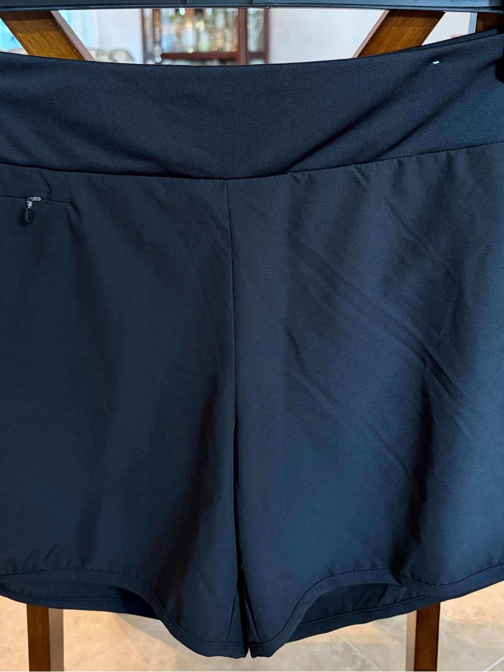 Hang Ten Black Athletic Shorts with Waist Zip